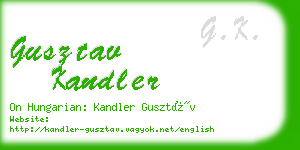 gusztav kandler business card